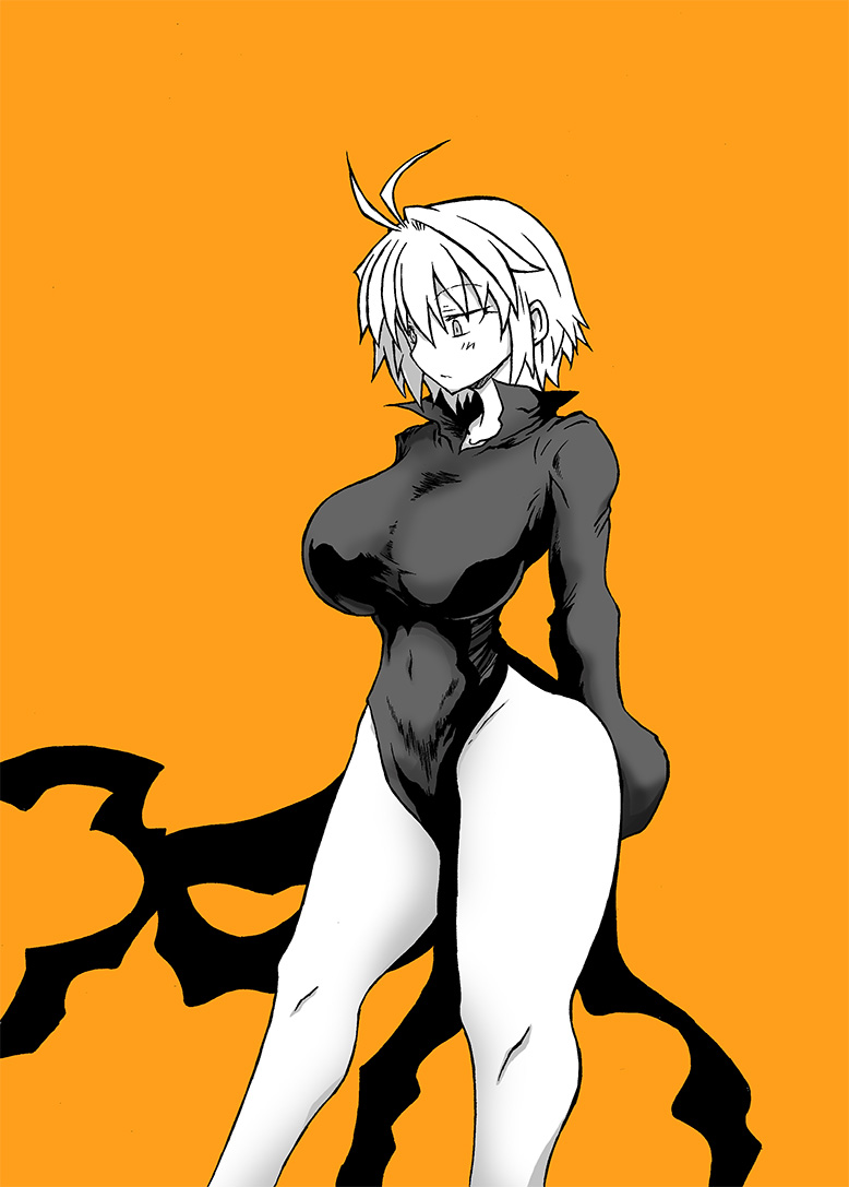 ahoge alternate_breast_size alternative_costume arcueid_brunestud big_breasts black_dress breasts breasts_bigger_than_head clothed clothed_female clothing curvy dress hips huge_boobs huge_breasts large_boobs large_breasts melty_blood no_panties one-punch_man plump red_arcueid shapely short_hair tatsumaki_(cosplay) tententensan thick_thighs thighs tight_clothing tsukihime type-moon vampire vampire_girl wide wide_hips