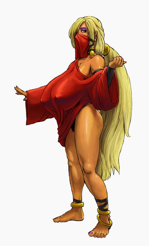 1girls, ass, bare shoulders, blonde hair, breasts, dark skin, dark-skinned female, erect nipples, eyeshadow, female, huge breasts, illumi (legend of queen opala), jewelry, legend of queen opala, long hair, mouth veil, nipples, partially clothed, ponytail, solo, thick thighs, tied hair, toes, veil, very long hair, white background, yellow eyes
