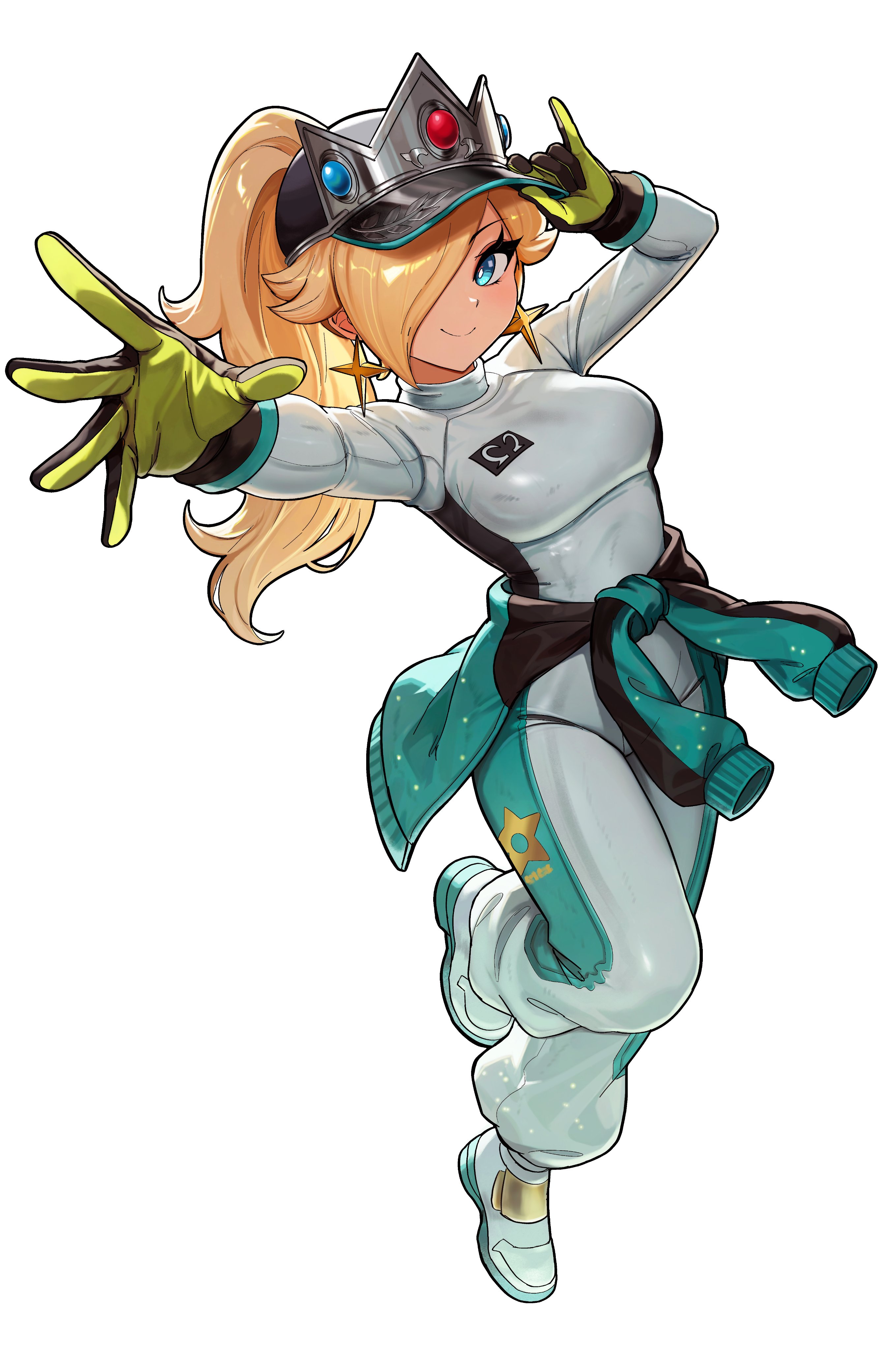 1girls, 2d, blonde hair, blue eyes, breasts, female, izumi is blah, light skin, mario (series), nintendo, not porn, princess rosalina, sfw, solo