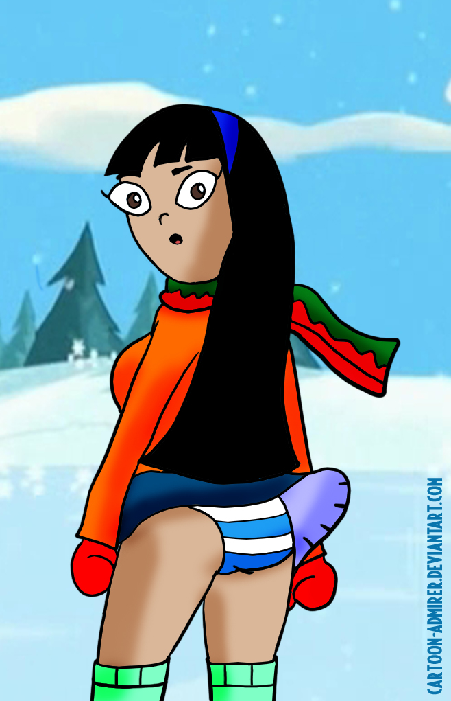 cartoon-admirer disney panties phineas_and_ferb solo stacy_hirano striped striped_panties upskirt