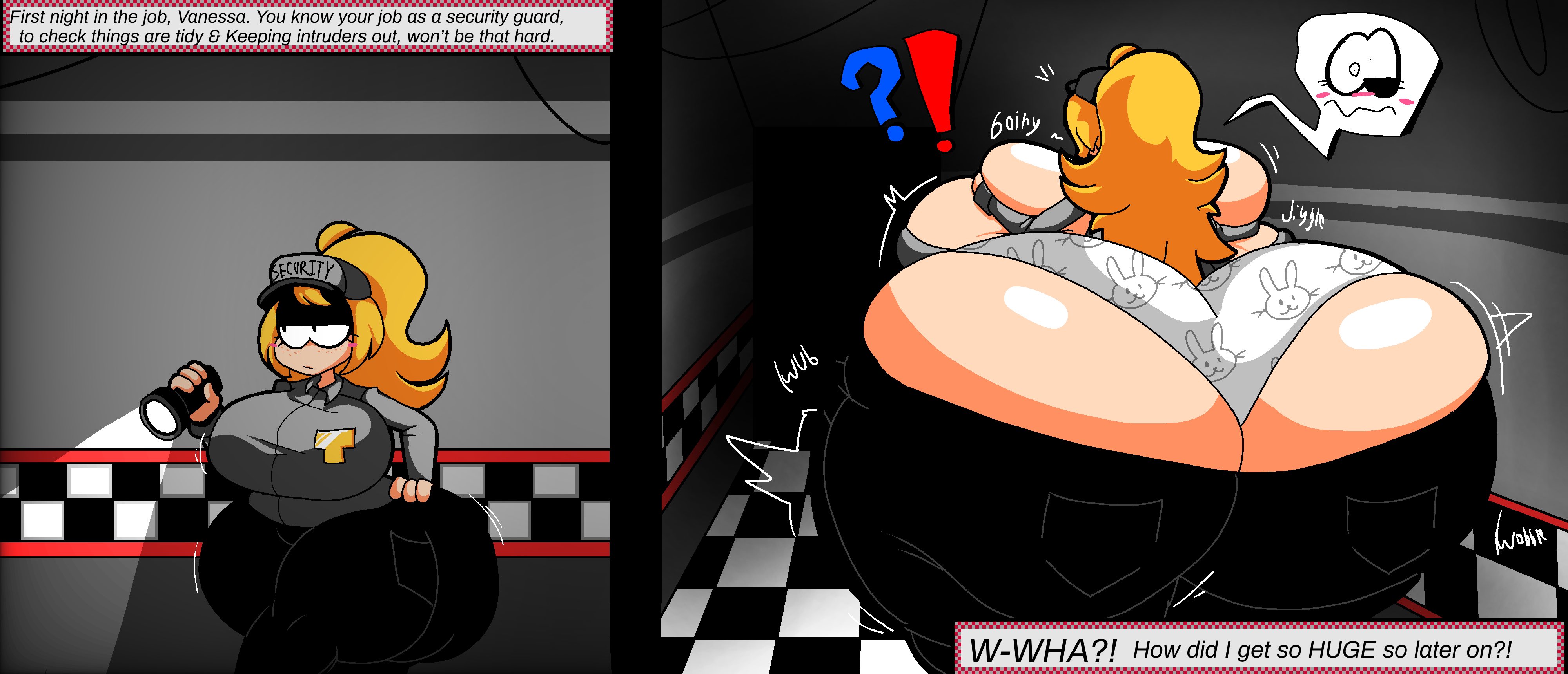 ass, ass expansion, big breasts, breast expansion, breasts, cursed goons, expansion, female, female only, five nights at freddy's, five nights at frickbears, five nights at frickbears 3, huge ass, huge breasts, hyper ass, hyper breasts, solo, underwear, vanessa (fnaf), vanessa shelley (frickbears), wardrobe malfunction