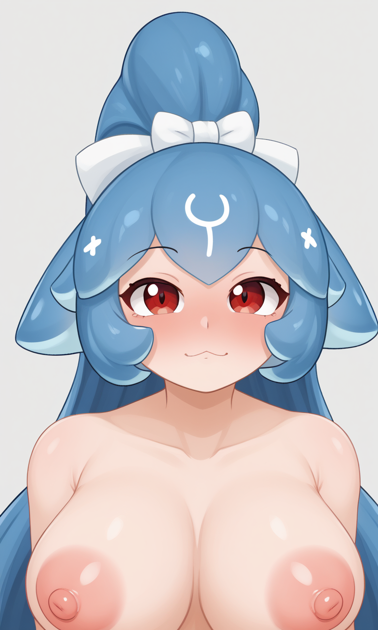 ai_generated anthro bao_(vtuber) big_breasts blue_eyes breasts female furry genitals huge_breasts large_breasts nude red_eyes tagme tml01 virtual_youtuber vtuber whale_girl whale_tail