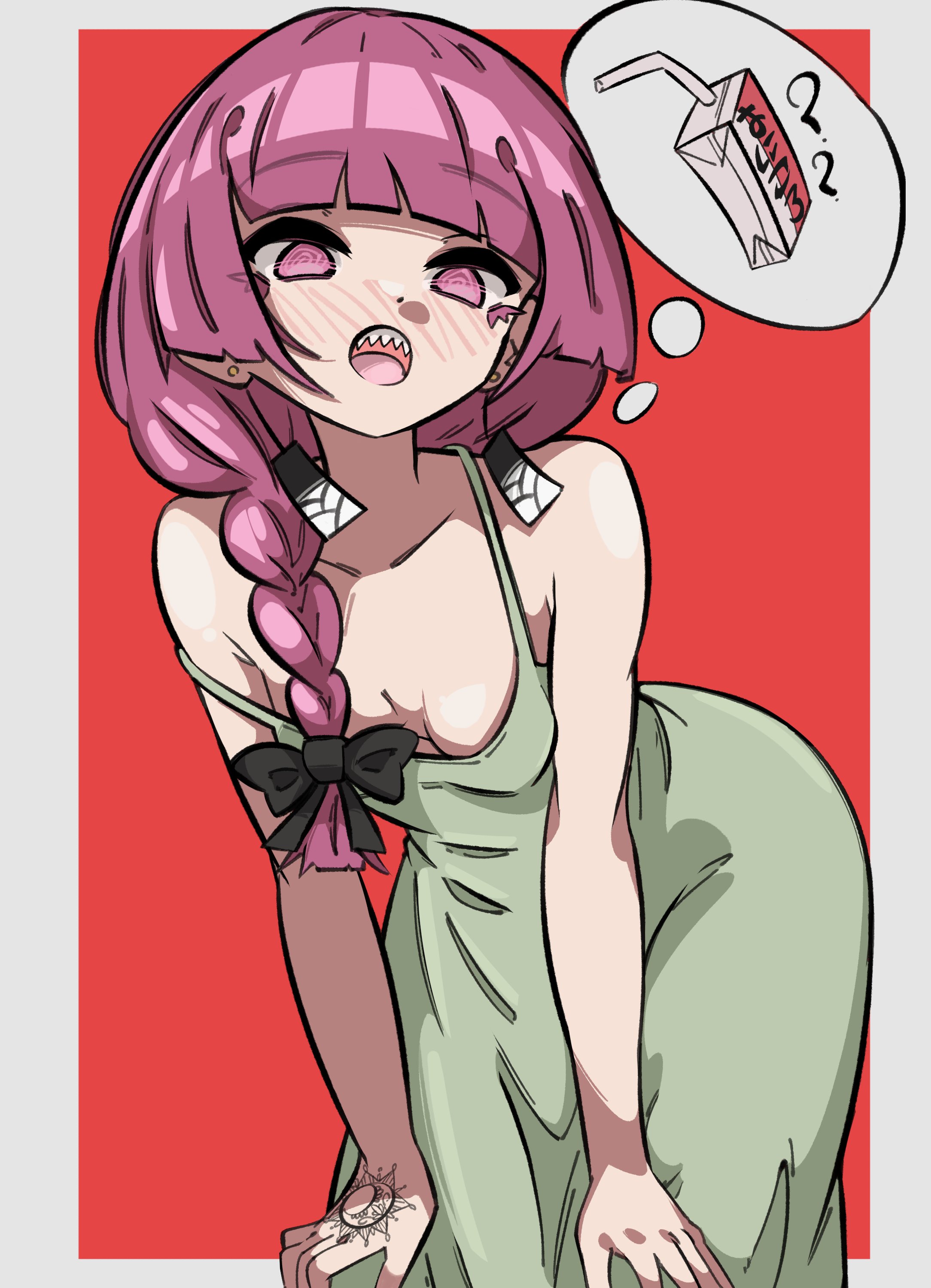 ?, ass, bending forward, blush, bocchi the rock!, breasts, female, ghuler, ghuler art, hiroi kikuri, looking at viewer, small breasts