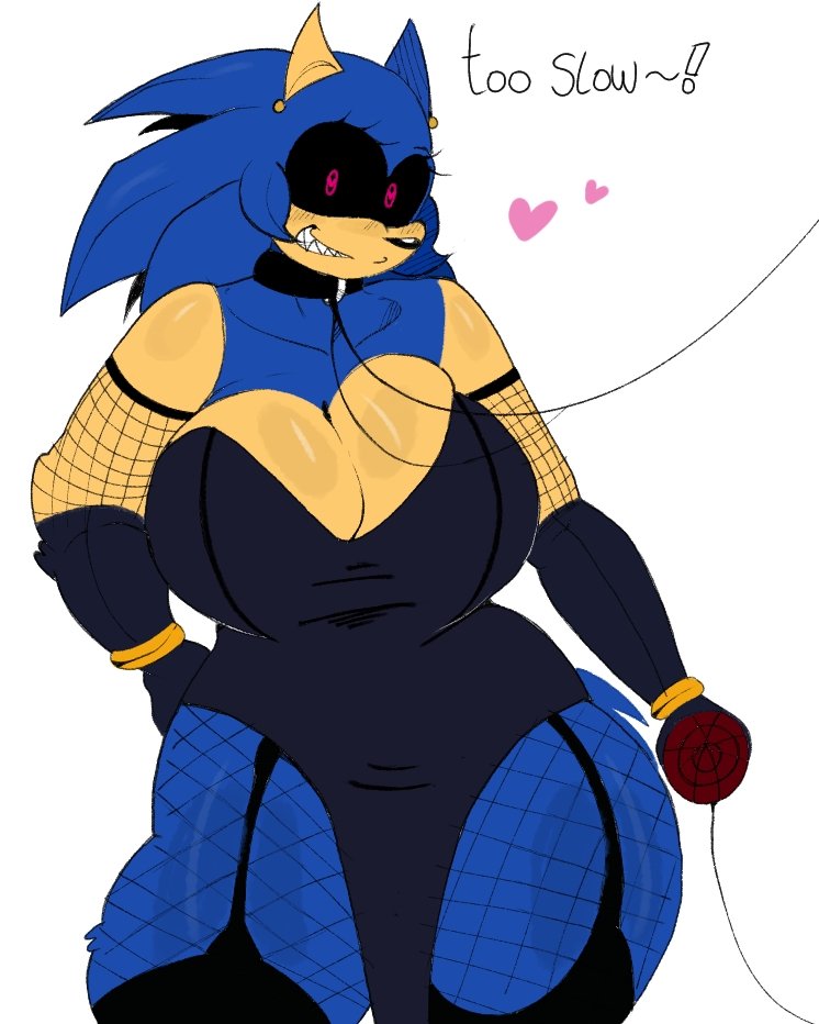 1girls alokrenacido anthro bify big_breasts black_dress blue_fur cleavage collar creepypasta dress eris_(hsc) female female_only friday_night_funkin friday_night_funkin_mod heart-shaped_pupils hedgehogs_slutty_collection leash microphone rule_63 solo solo_female sonic.exe sonic.exe_(character) sonic.exe_(series) sonic_(series) sonic_the_hedgehog sonic_the_hedgehog_(series)