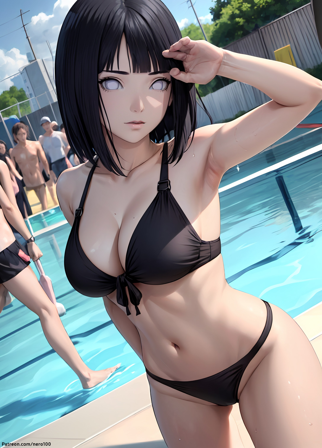 1girls, 2d, ai generated, ass, athletic, athletic female, bare shoulders, belly, big ass, big breasts, bikini, bikini bottom, bikini top, bob cut, boruto: naruto next generations, breasts, chest, curvy, curvy figure, cute, cute face, detailed, eyelashes, eyeshadow, female, female only, fit, fit female, focus, green eyes, high quality, huge breasts, hyuuga hinata, legs, light skin, light-skinned female, lips, lipstick, looking at viewer, makeup, mascara, mature, medium hair, midriff, naked, naruto, naruto (series), naruto shippuden, navel, pale skin, pale-skinned female, pink hair, posing, sagging breasts, seductive, seductive look, stable diffusion, string bikini, tagme, thick ass, thick butt, thick thighs, thighs, uzumaki hinata, wide hips