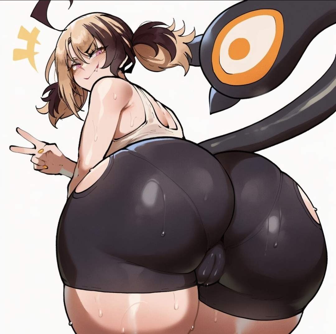 ai generated, ameanon, big ass, bubble ass, bubble butt, gigi murin, hololive, hololive english, virtual youtuber