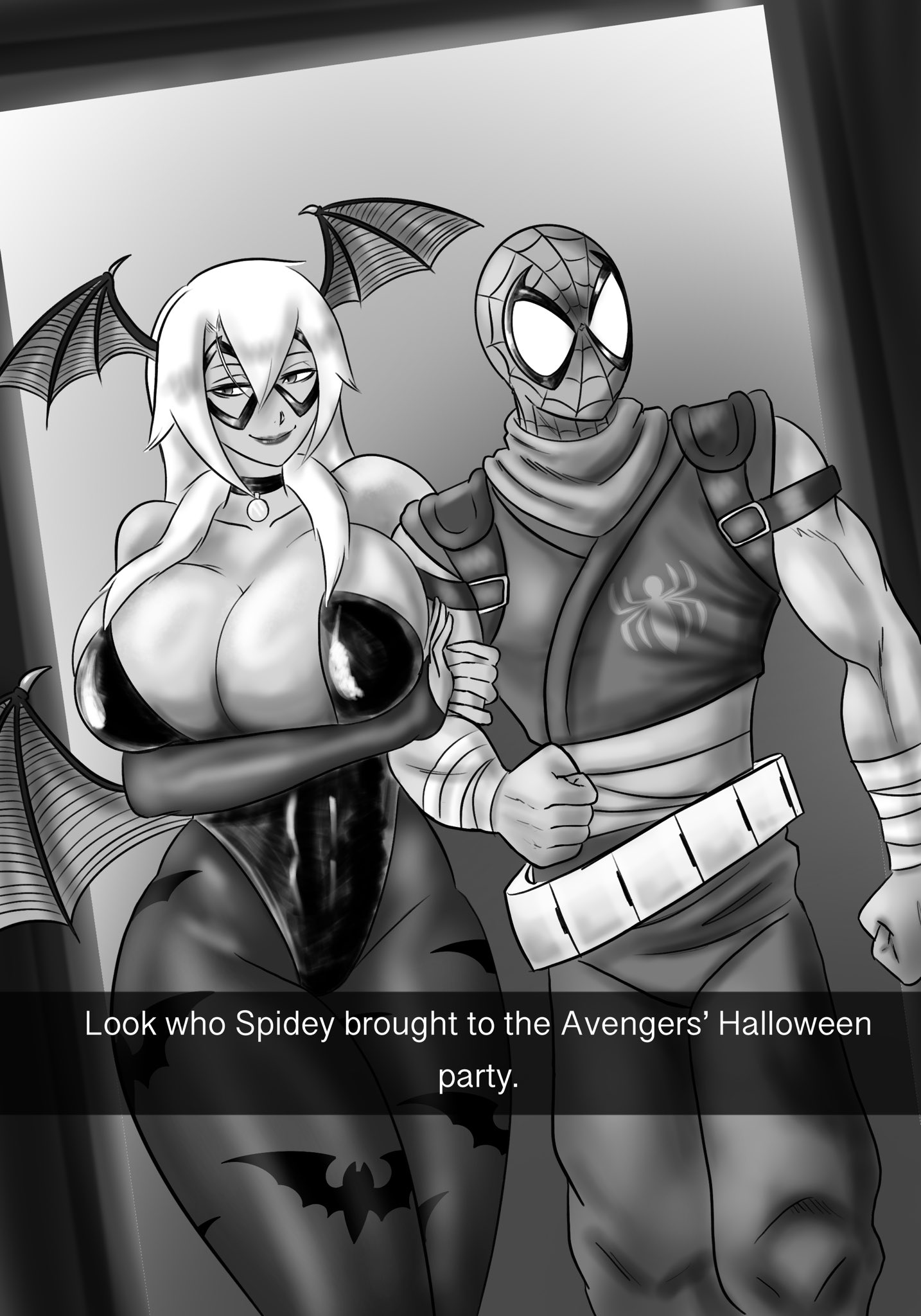1boy, 1boy1girl, 1girl1boy, 1girls, 2025, ass, athletic, athletic male, big ass, big breasts, big butt, black cat (marvel), bottom heavy, breasts, bust, busty, capcom, chest, choker, collar, cosplay, costume, couple, couple (romantic), couple love, couples, curvaceous, curvaceous body, curvaceous female, curvaceous figure, curvaceous hips, curvy, curvy body, curvy female, curvy figure, curvy hips, darkstalkers, digital media (artwork), felicia hardy, female, fingerless gloves, halloween, halloween costume, hips, hourglass figure, huge ass, huge breasts, large ass, large breasts, legs, light skin, light-skinned female, light-skinned male, lips, love, lovers, male, male/male, marvel, marvel comics, marvel vs. capcom, massive breasts, mature, mature female, mature male, morrigan aensland (cosplay), noirsun00, peter parker, romantic, romantic couple, seductive, seductive look, slim waist, smile, smiley face, smiling, spider-man, spider-man (series), straight, strider (video game), strider hiryu (cosplay), superhero, superhero couple, superheroine, text, thick, thick breasts, thick hips, thick legs, thick thighs, thief, thighs, voluptuous, voluptuous female, waist, white hair, wide hips