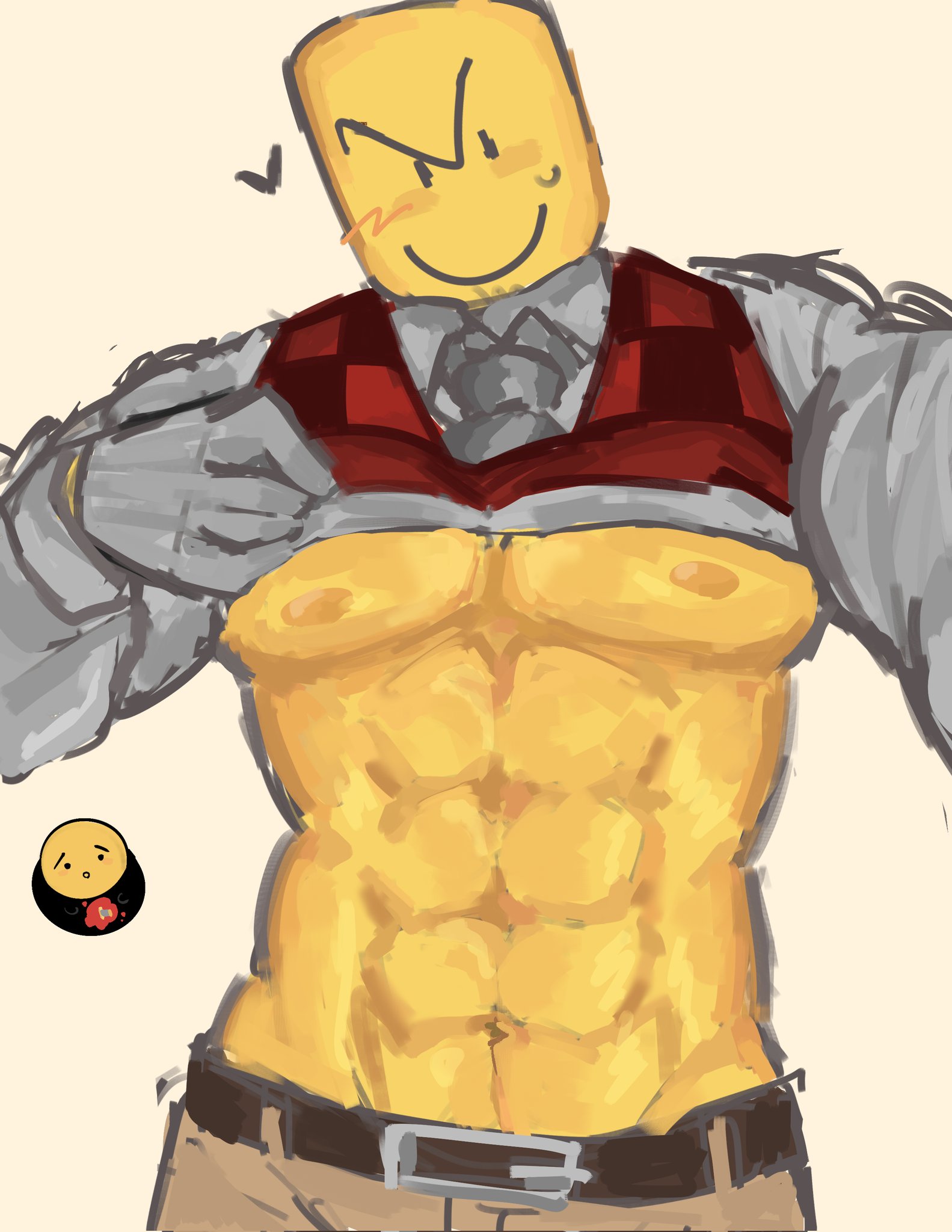 1boy, abs, breasts, daddy, devesto, devesto (die of death), die of death (roblox), flexing, flexing abs, male, mequot, moobs, nipples, no hair, pectorals, roblox, roblox game, robloxian, selfie, smile, smiling, smiling at viewer, solo male, tagme, tagme (artist), tits, tits out