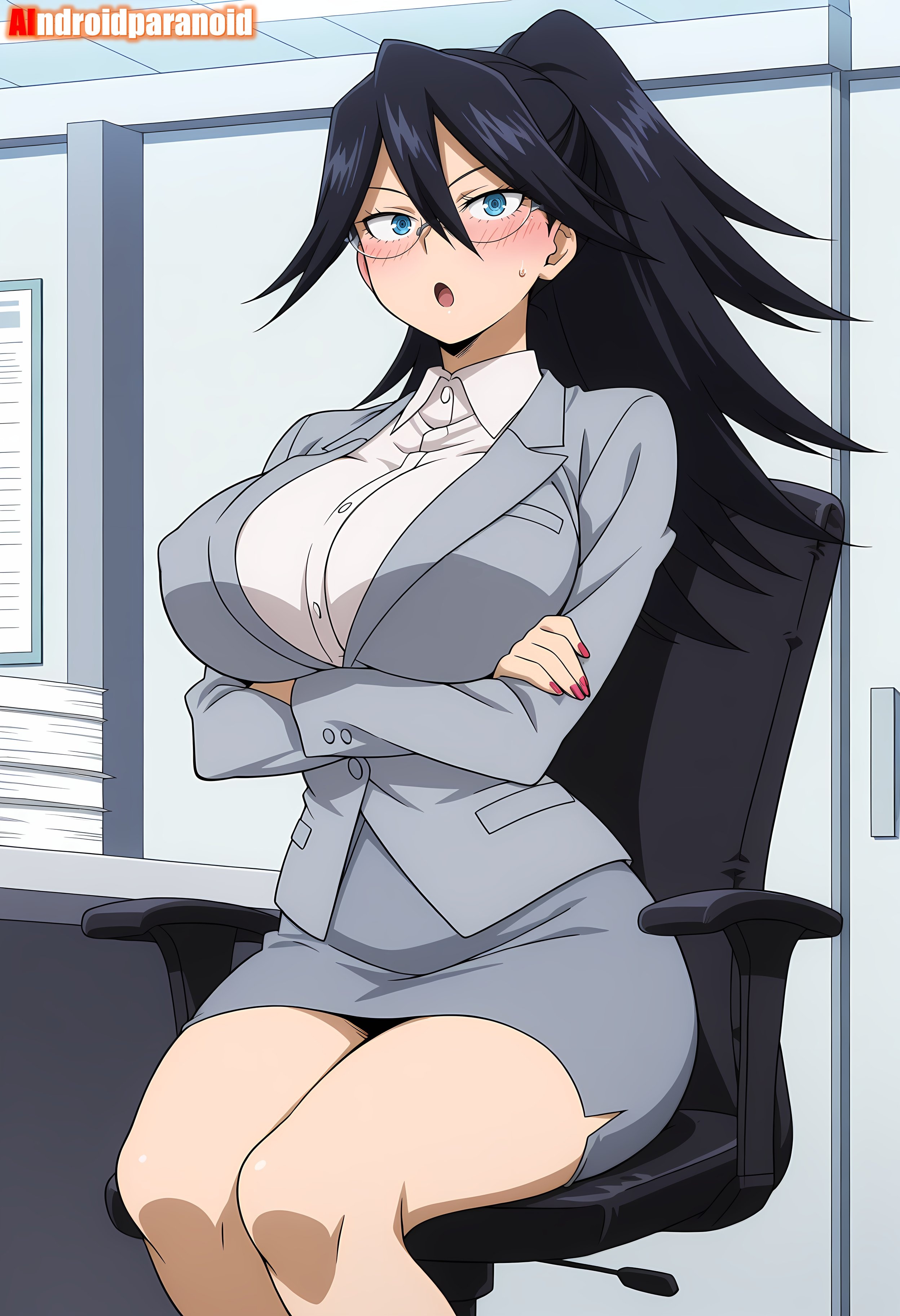 1girls, ai generated, aindroidparanoid, ass, big ass, big breasts, big butt, boku no hero academia, breasts, busty, curvy, cute, fat ass, female, female only, hair, hi res, hips, huge ass, huge breasts, human, large ass, large breasts, legs, midnight (my hero academia), my hero academia, narrow waist, office lady, slim waist, tagme, thick ass, thick thighs, voluptuous, waist, wide hips