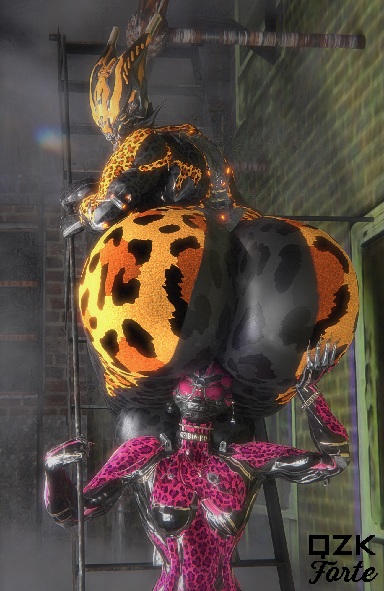 big ass, bubble butt, female, huge ass, hyper ass, qzk forte, thick thighs, valkyr (warframe), warframe, wide hips