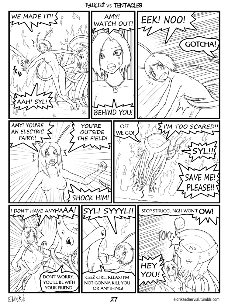 bobbydando breasts comic english_text fairies_vs_tentacles fairy fantasy hair long_hair nihallaks_(species) nipples nude page_27 pussy short_hair tentacle tumblr_username