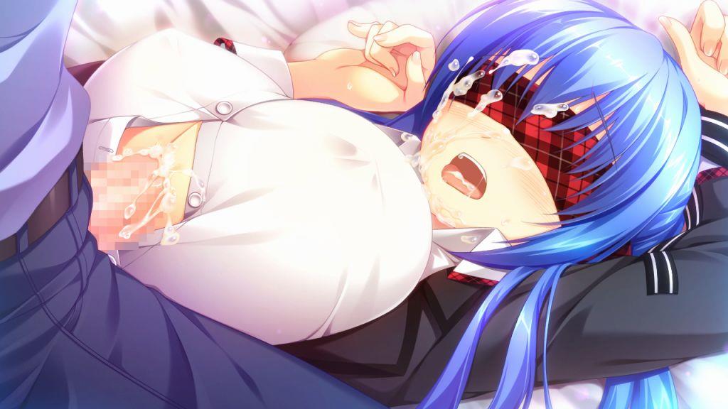 akabei_soft aotsuki_shinobu blindfold blue_hair breasts censored cum cum_in_mouth dekinai_watashi_ga,_kurikaesu facial female game_cg large_breasts long_hair lying male open_mouth paizuri paizuri_under_clothes semine_airi straight