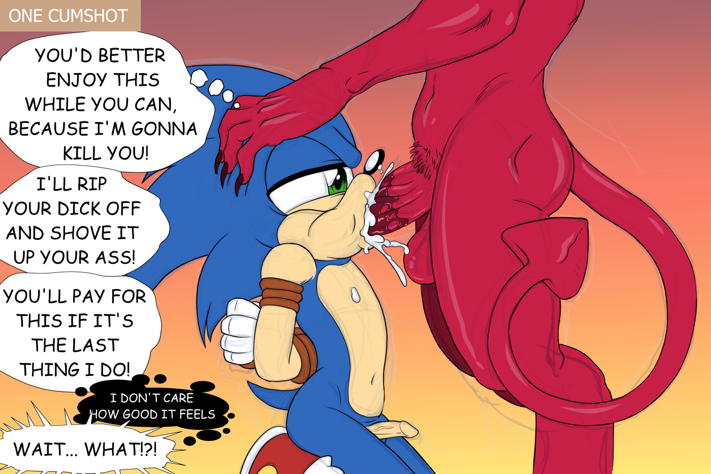 2boys, balls, big penis, blue fur, bound, corruption, cum, demon, demon tail, exposed torso, fellatio, footwear, forced, fur, furry, furry only, gloves, handwear, hedgehog, hooves, humanoid, kandlin, male, male only, mammal, mostly nude, multiple boys, multiple males, oral, orgasm, penis, sega, shoes, small penis, socks, sonic (series), sonic the hedgehog, sonic the hedgehog (series), tail, testicles, text, veins, veiny penis, yaoi