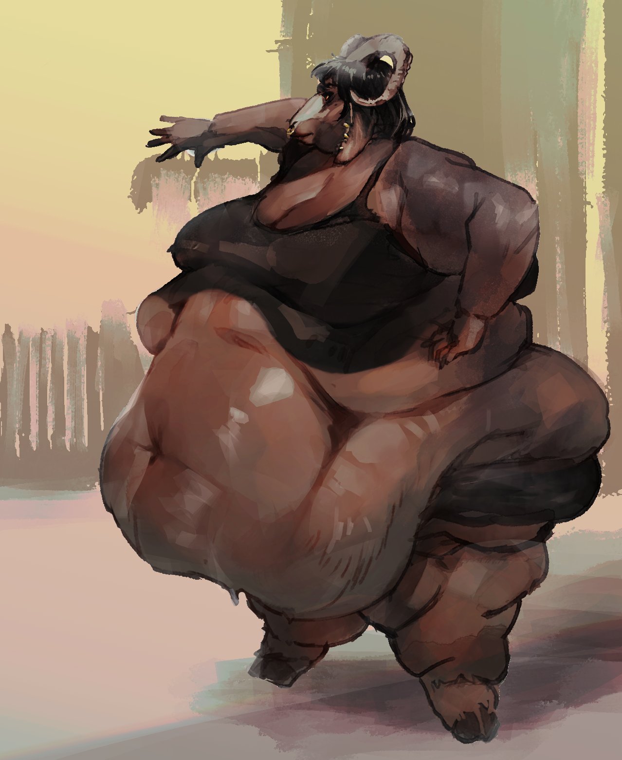 bamboo_ale big_breasts breasts female morbidly_obese morbidly_obese_female overweight thick_thighs wide_hips