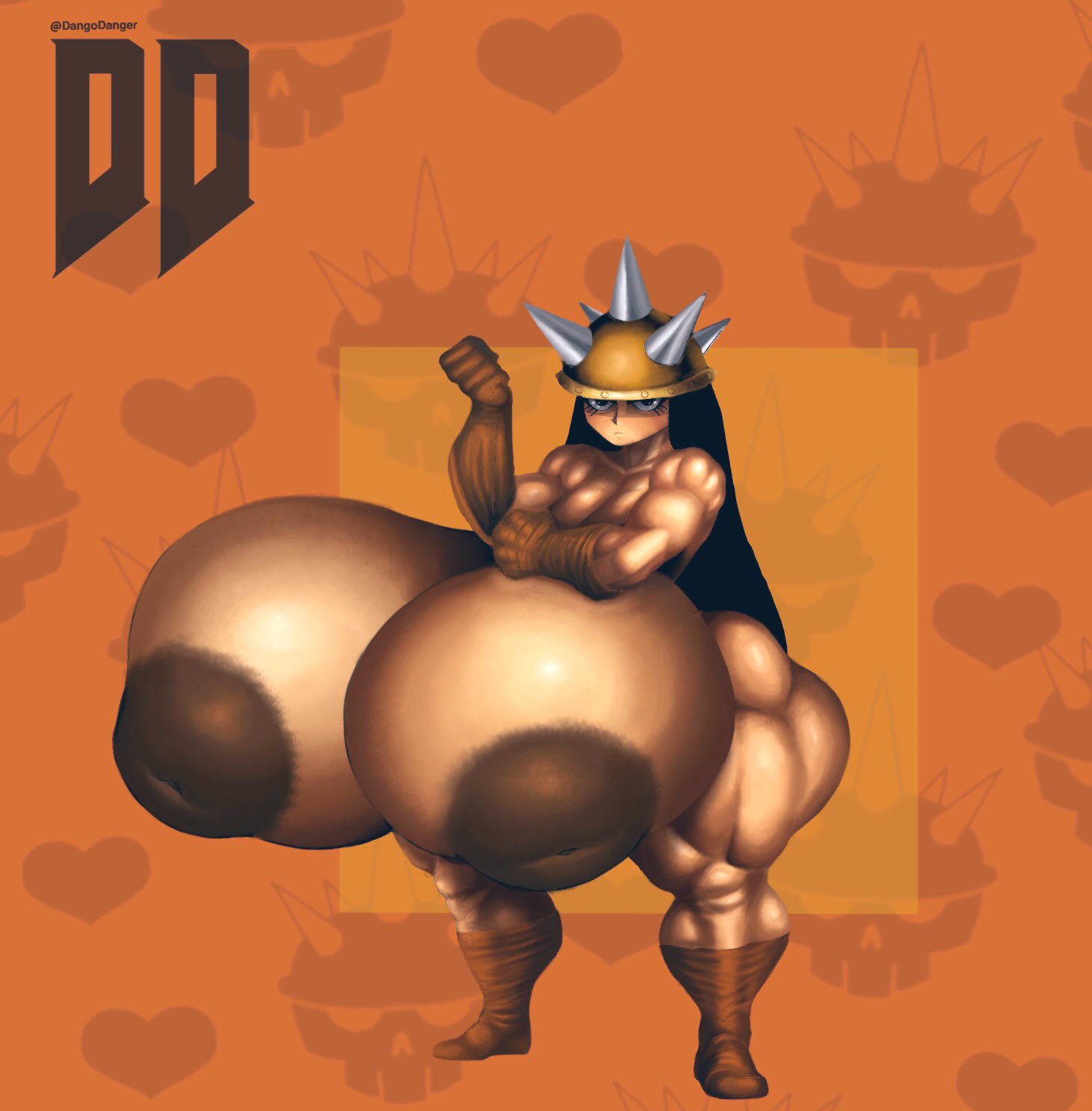 1girls alternate_version_available breasts_bigger_than_head breasts_bigger_than_torso commander_523_(tasteofchoklit) dango_danger dangodanger enormous_breasts hyper hyper_ass hyper_breasts looking_at_viewer solo_female tagme