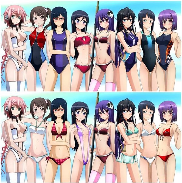 6+girls 8girls angel_wings anohana:_the_flower_we_saw_that_day aqua_eyes aragaki_ayase bikini black_hair blue_hair blush brown_eyes chain chiriko_tsurumi cleavage collar crossover female female_only glasses green_eyes haqua_du_lot_herminium hayami_saori human ikaros kami_nomi_zo_shiru_sekai long_hair multiple_boys multiple_females multiple_girls my_teen_romantic_comedy_snafu ore_no_imouto_ga_konna_ni_kawaii_wake_ga_nai pink_hair ponytail purple_hair red_eyes sachi_(sao) sawa_okita short_hair skull sling_bikini sora_no_otoshimono swimsuit sword_art_online take_your_pick tari_tari thighhighs tied_hair voice_actor_connection yukinoshita_yukino yuuno_arashiko