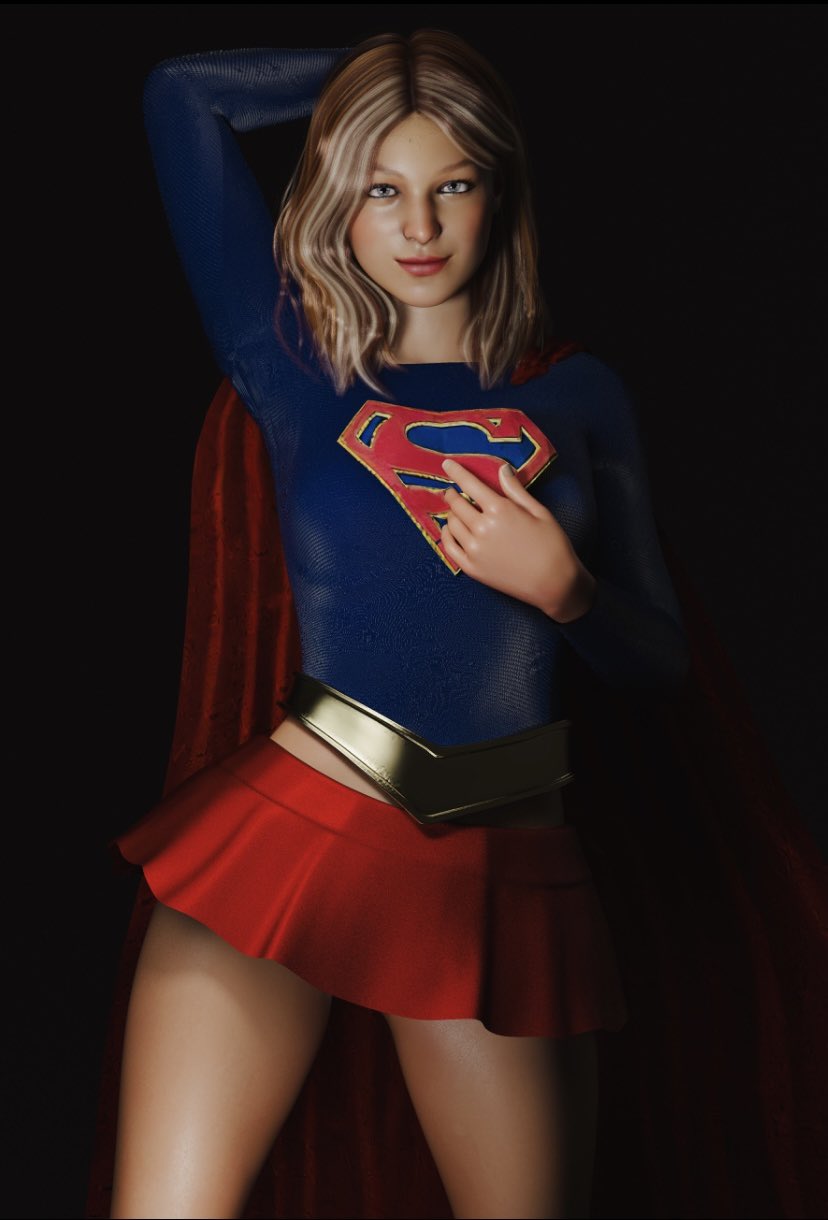 1girls 3d 3d_(artwork) 3dcg absurd_res absurdres agent_4_tea_se7en arms_behind_back arrowverse bare_legs bare_thighs belt black_background blonde_female blonde_hair blonde_hair_female blue_eyes cape dc dc_comics female female_only fully_clothed hand_on_breast high_resolution highres kara_danvers kara_zor-el legs melissa_benoist midriff miniskirt pinup pinup_girls pinup_pose plain_background red_cape render shiny_hair short_skirt skirt small_breasts smile smiling smiling_at_viewer solo solo_girl supergirl supergirl_(cw) supergirl_(series) superhero superhero_costume superheroine