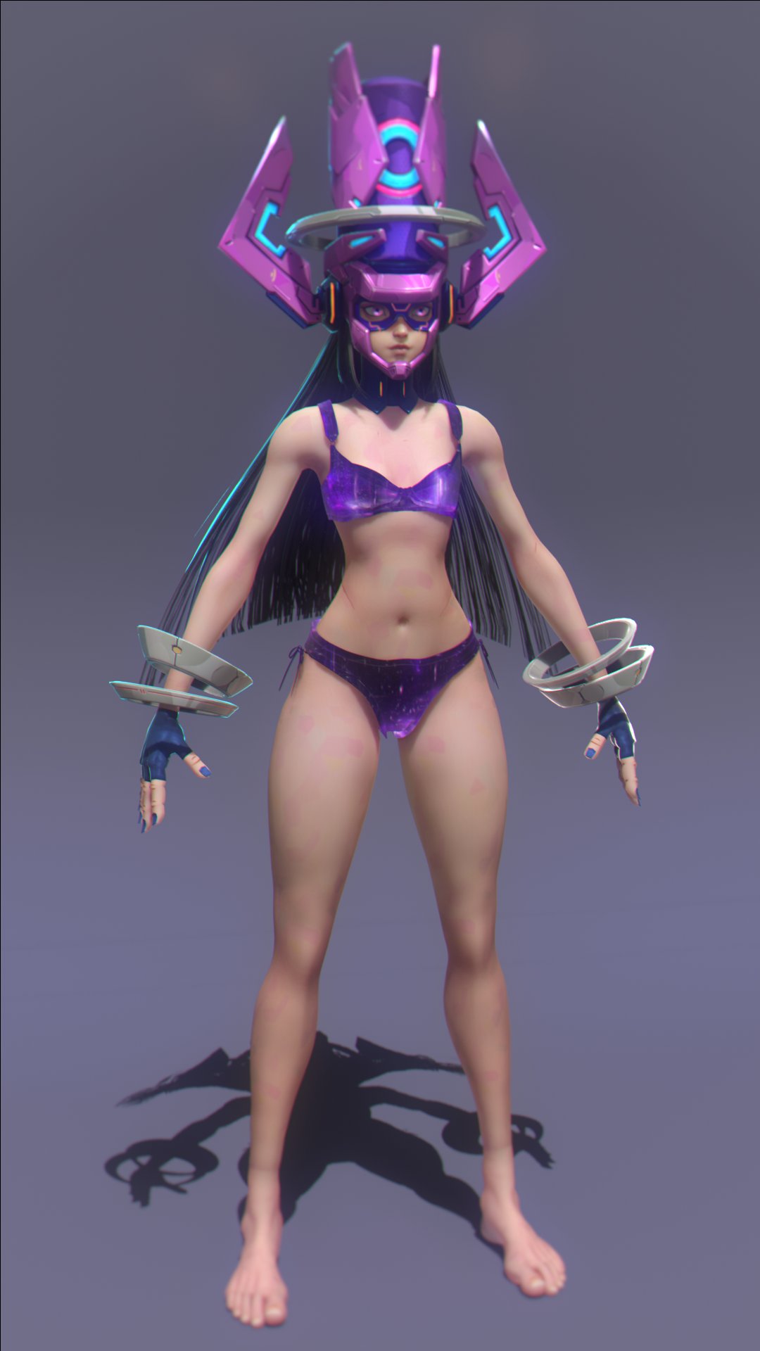 1girls 3d 3d_(artwork) 3d_model ateies bra female galacta galacta_(marvel_rivals) marvel marvel_comics marvel_rivals panties solo