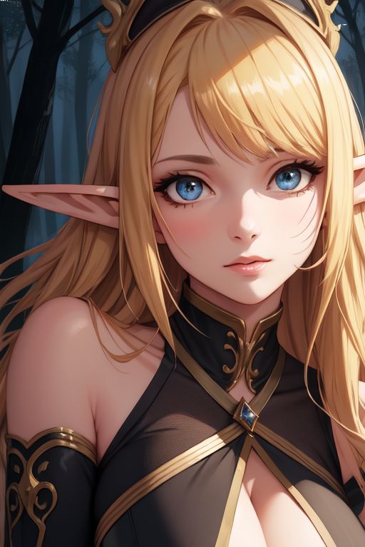 1girls ai_generated blonde_hair blue_eyes elf skotos_ai