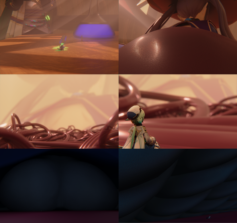 ass big_ass big_butt butt eula_(genshin_impact) genshin_impact giantess macro micro micro_female minigirl mona_(genshin_impact) potion shrinking shrunk shrunken_woman sonicbeastact02(artist) sucrose_(genshin_impact) tagme