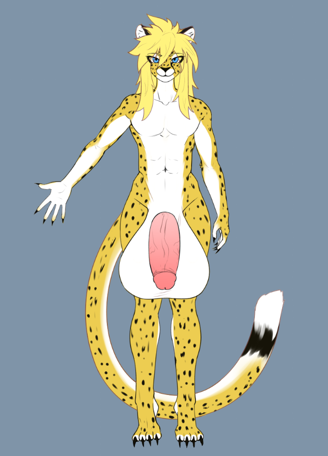 1boy alternate_version_available anthro arion_oropelt ball_inflation blond_fur blonde_hair blonde_hair_male blonde_male blue_eyes cheetah clawed_fingers claws digital_drawing_(artwork) digital_media_(artwork) digitigrade feline feline_tail fit fit_male furry genitals humanoid_penis hyper hyper_balls hyper_genitalia hyper_penis inflation large_balls large_penis male male_only mammal niflheim_(artist) solo_male spots tagme twink white_fur yellow_fur