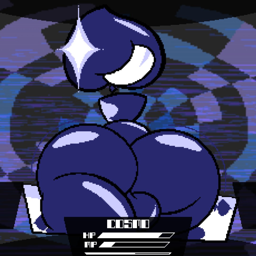 1boy ass_focus balls big_ass big_butt cosmo_(spacebotbutt3k) earthbound earthbound_(series) game_mechanics male male_only spacebotbutt3k tagme the_man_room_sign toony