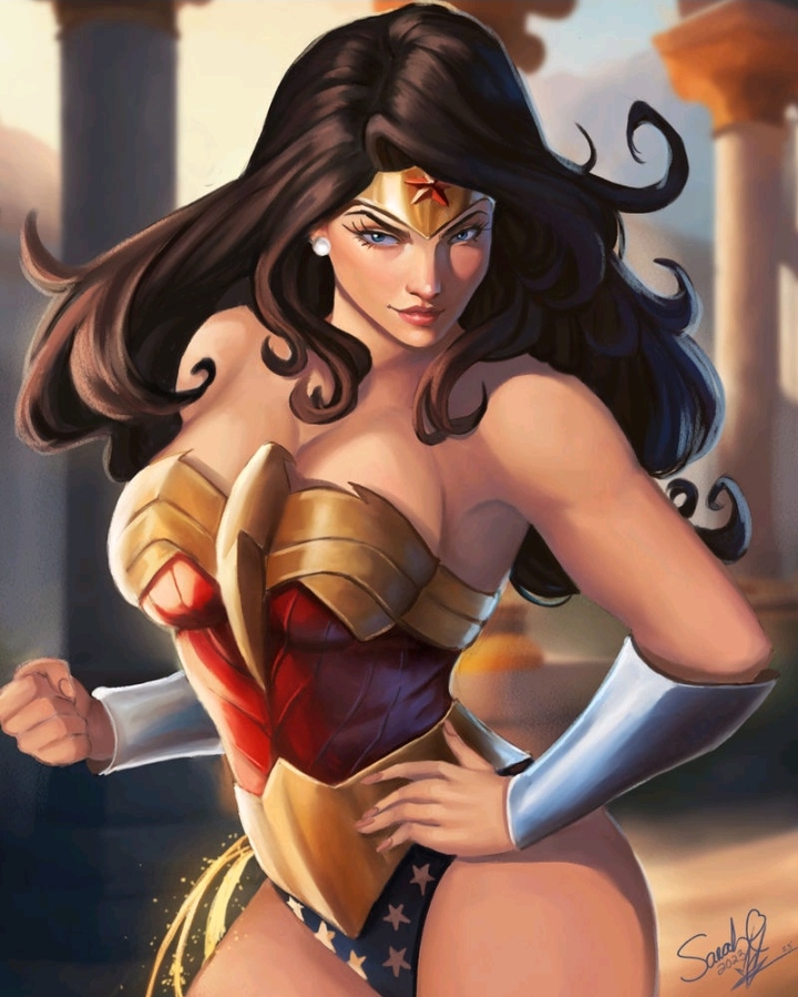 1girls 2023 amazon artist_signature dc dc_comics deviantart deviantart_link female female_only forty_fathoms_(artist) lasso_of_truth leotard solo solo_female wonder_woman wonder_woman_(series)