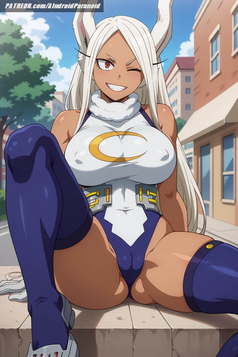 ai_generated aindroidparanoid ass big_breasts big_butt boku_no_hero_academia breasts bunny bunny_ear bunny_ears bunny_girl bunny_tail busty butt cameltoe city covered_nipples curvy dark_skin fat_ass huge_ass huge_breasts large_ass large_breasts long_hair mirko miruko muscular_female my_hero_academia nipples outdoors pussy red_eyes rumi_usagiyama spread_legs stable_diffusion streets superheroine thick_ass thick_legs thick_thighs voluptuous white_hair