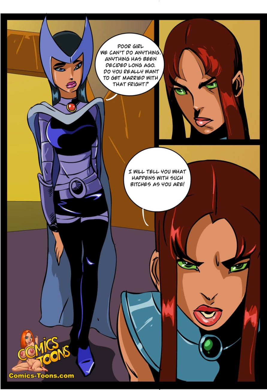 2d blackfire comic comics-toons.com dc_comics dcau komand'r koriand'r okunev starfire straight_hair tamaranean tan-skinned_female tan_skin teen_titans