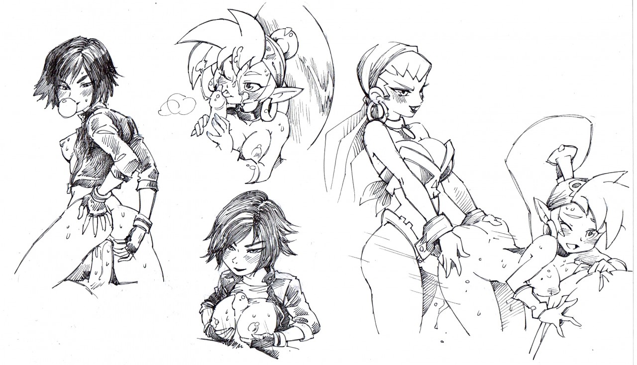 anal, big hero 6, breasts, disney, fellatio, female, gogo tomago, male, marvel, marvel comics, monochrome, nipples, oral, paizuri, penis, risky boots, sex, shantae, shantae (character), sketch, straight, straight hair, strap-on, strapon, twistedterra, unseen male face, yuri