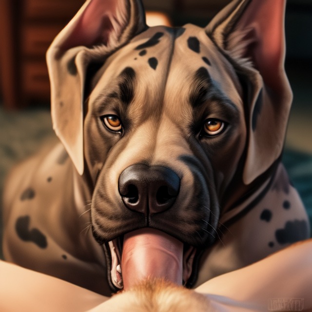 ai_generated domestic_dog fellatio fellatio_face fellatio_from_feral feral great_dane human lowres male_human/female_feral male_on_feral oral oral_sex zoophilia