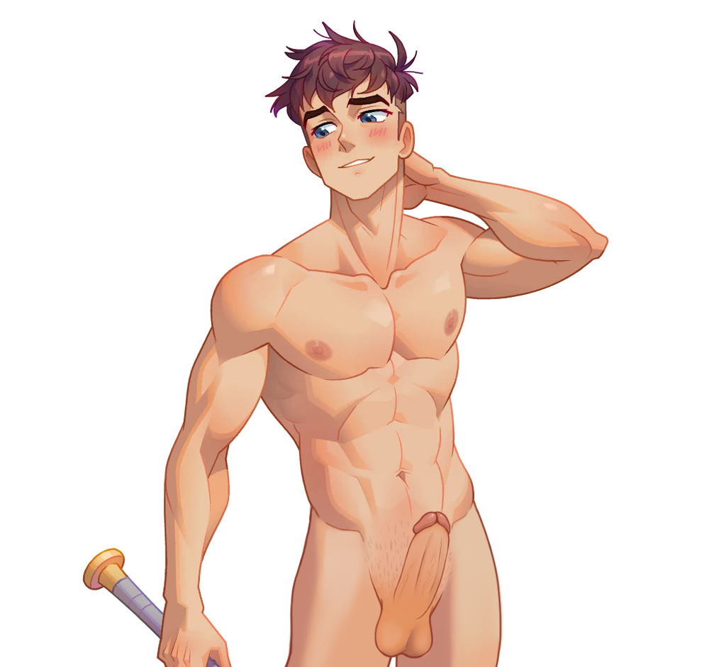 ace_(blush_blush) blush_blush boy erection full_body male naked