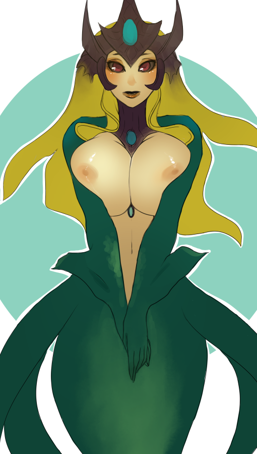 1girls, breasts, female, league of legends, marai, merfolk, mermaid, nami (league of legends), nipples, stepfordization, tagme