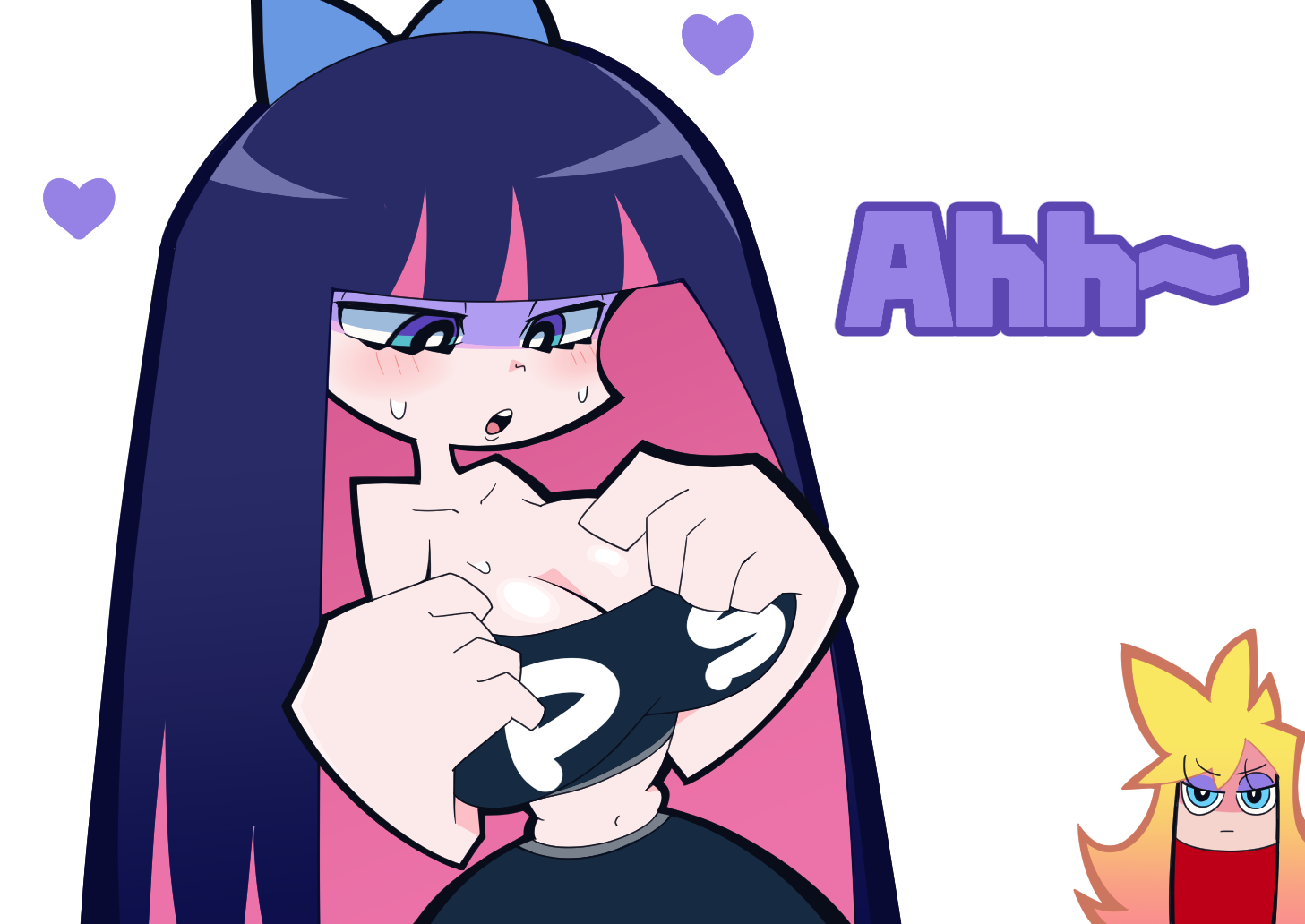 2girls, breasts, female, large breasts, panty & stocking with garterbelt, panty anarchy, stocking anarchy