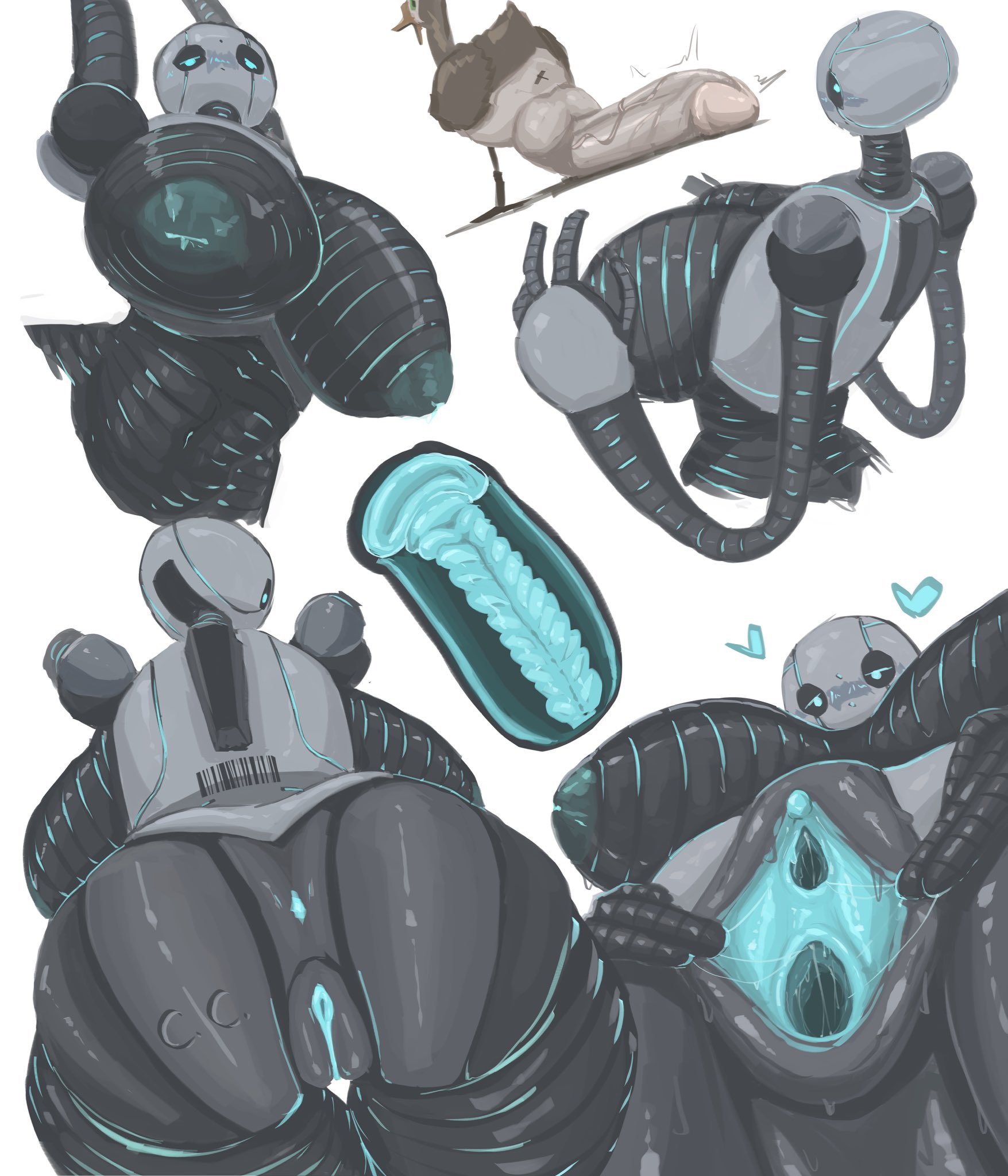 1boy, 1girls, 2d, 2d (artwork), anus, ass, ass focus, blue eyes, blue pussy, breasts, brightbill (the wild robot), civilcrackhead, curvy, curvy female, curvy figure, curvy hips, dat butt, digital drawing (artwork), digital media (artwork), female, female focus, focus, from behind, from behind position, gaping, gaping pussy, gaping urethra, gynoid, highres, huge breasts, large ass, legs apart, looking at viewer, male, no penetration, presenting, presenting anus, presenting ass, presenting breasts, presenting hindquarters, presenting pussy, presenting urethra, presenting vagina, pussy, pussy juice, pussy juice string, robot, robot girl, robot humanoid, robot milf, roz (the wild robot), seductive, seductive pose, sexy, sexy pose, spreading, spreading own pussy, spreading own vagina, spreading pussy, spreading urethra, the wild robot, thicc, thick, thick ass, urethra, urethra spreading, urethral gape, urethral spread, voluptuous, voluptuous female