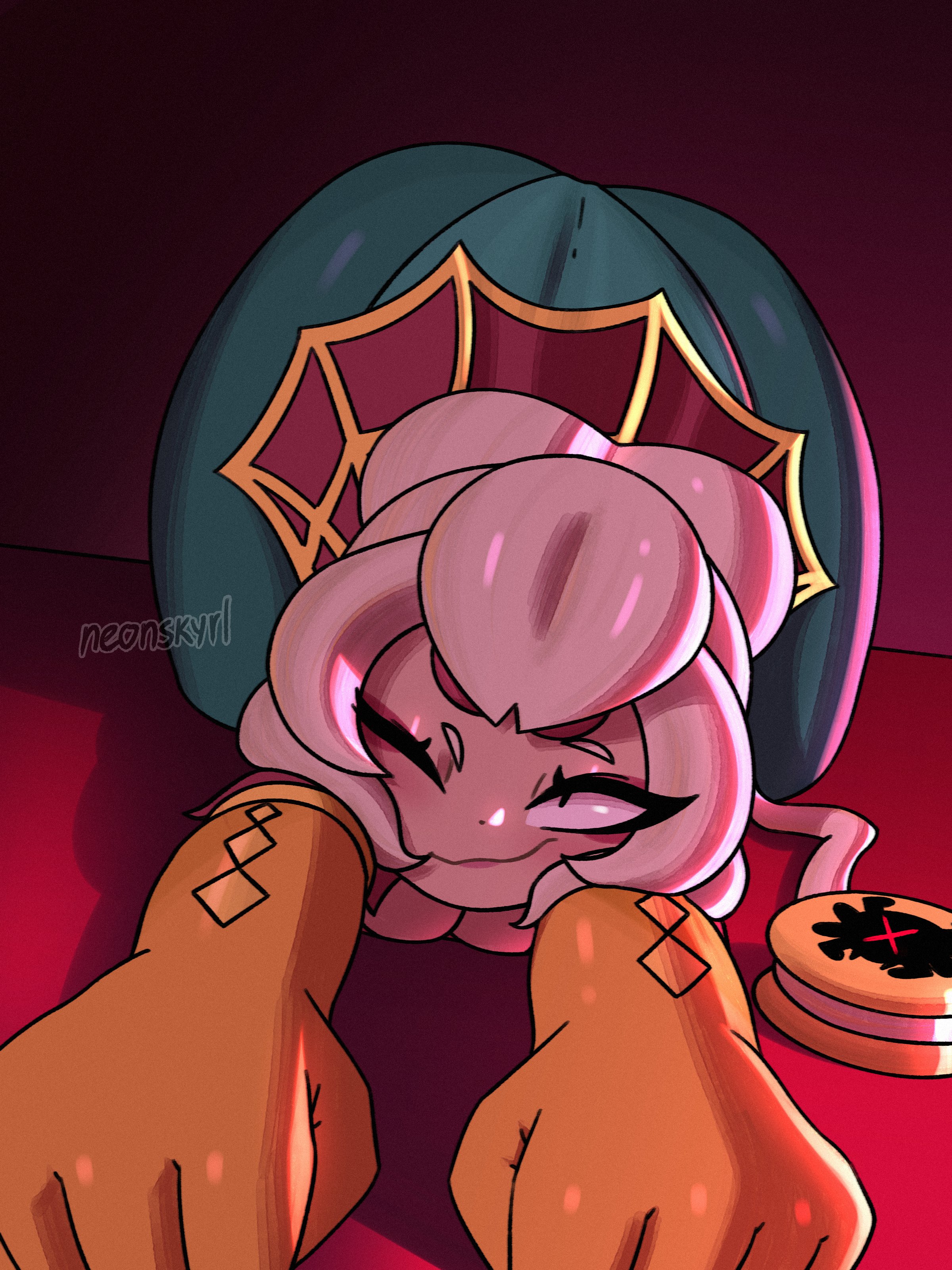 1girls, ass, ass focus, ass up, blonde hair, brawl stars, charlie (brawl stars), gloves, huge ass, long hair, looking at viewer, neonskyrl, one eye closed, slim waist, solo, solo female, stretching, tagme, thick thighs, tied hair, uniform, voluptuous, wide hips