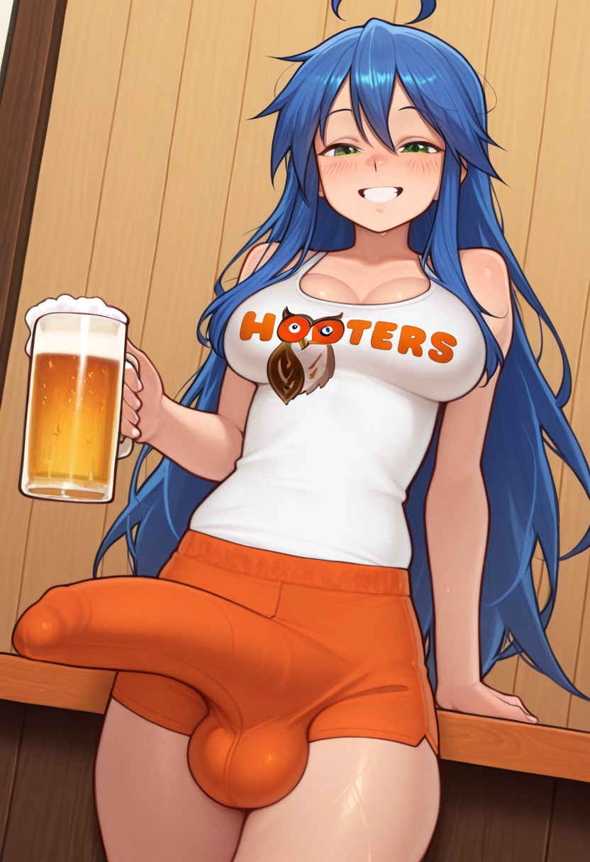 1dickgirl, 1futa, 2025, ai generated, bigtub7775, dickgirl, futa only, futanari, intersex, konata izumi, lucky star, solo futa, tagme