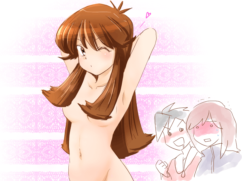 bad_censor brown_eyes brown_hair censored covering ethan_(pokemon) green_(pokemon) human human_only leaf_(pokemon) pokemon pokemon_(manga) pokemon_adventures pokemon_rgby silver_(pokemon)