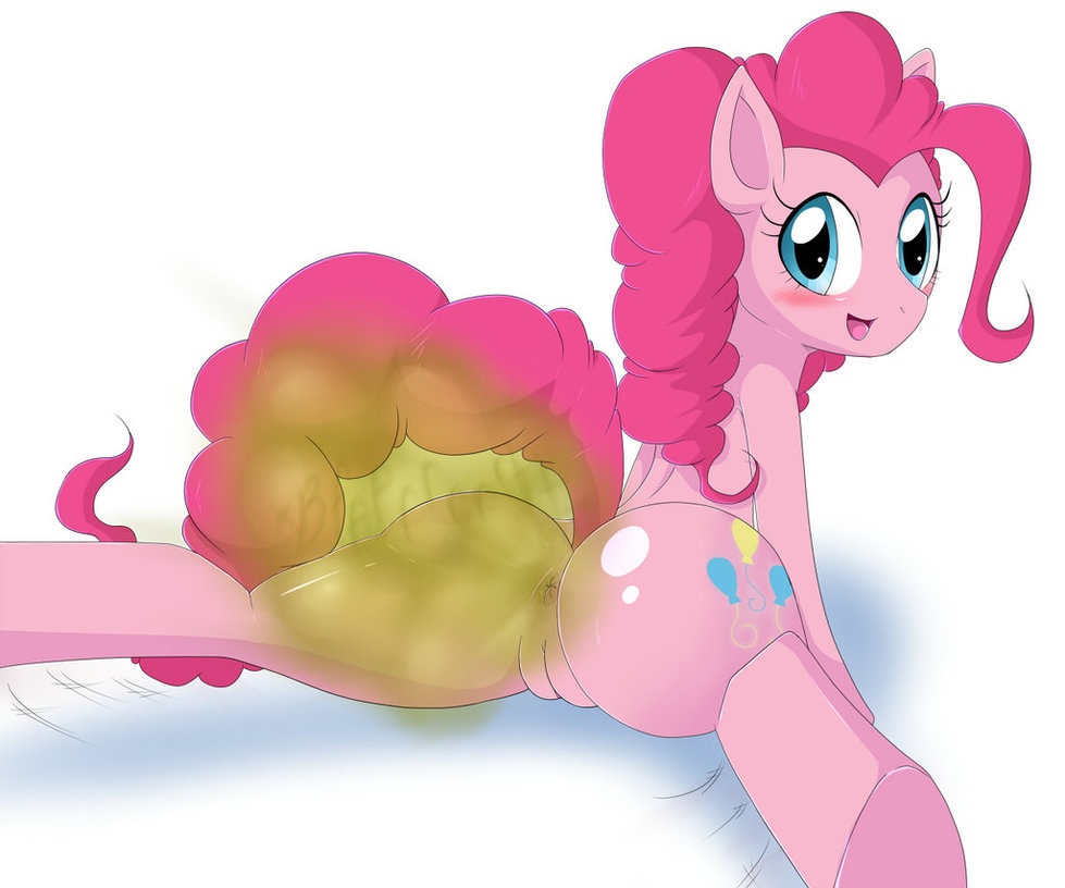 back_view earth_pony equine fart female female_only feral freetothefall friendship_is_magic fur horse my_little_pony pink_fur pinkie_pie_(mlp) pony solo