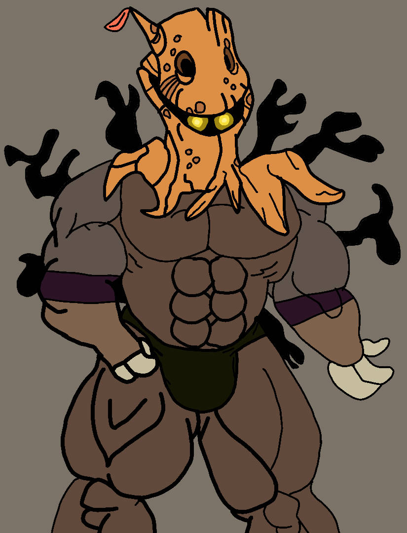 1male bara biceps black_thong bone_island buff hawlo male male_only monster msm my_singing_monsters pecs sexy thong wood yellow_eyes