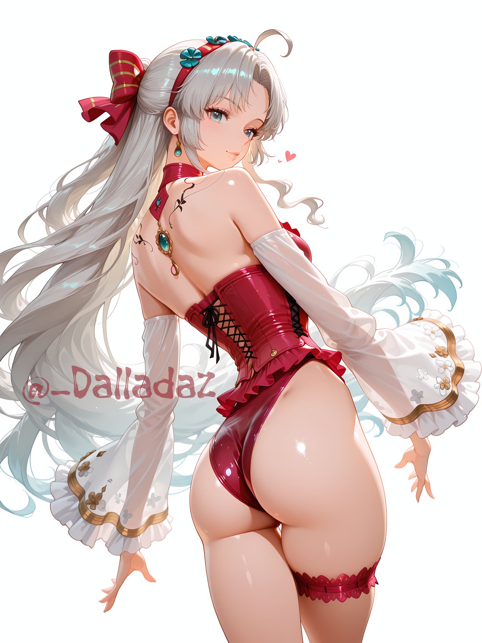 1girls, ai generated, ass, ass focus, carlotta (wuthering waves), female, solo, wuthering waves