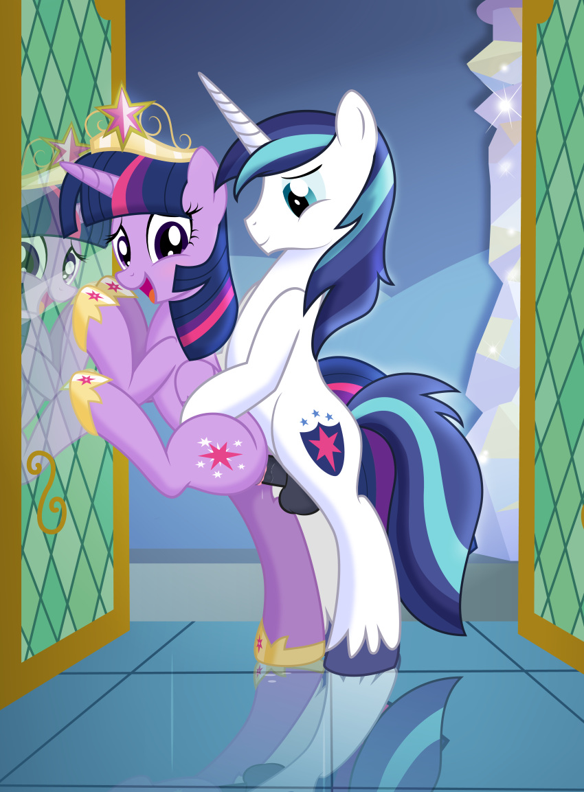 absurd_res alicorn and balls black brother crown crystal cutie door duo equine erection female feral friendship_is_magic hair hi_res highres horn incest inside male mammal mouth my_little_pony on open penetrating penetration penis reflection sex shining_armor_(mlp) sibling sister straight twilight_sparkle_(mlp) unicorn vaginal_penetration wings