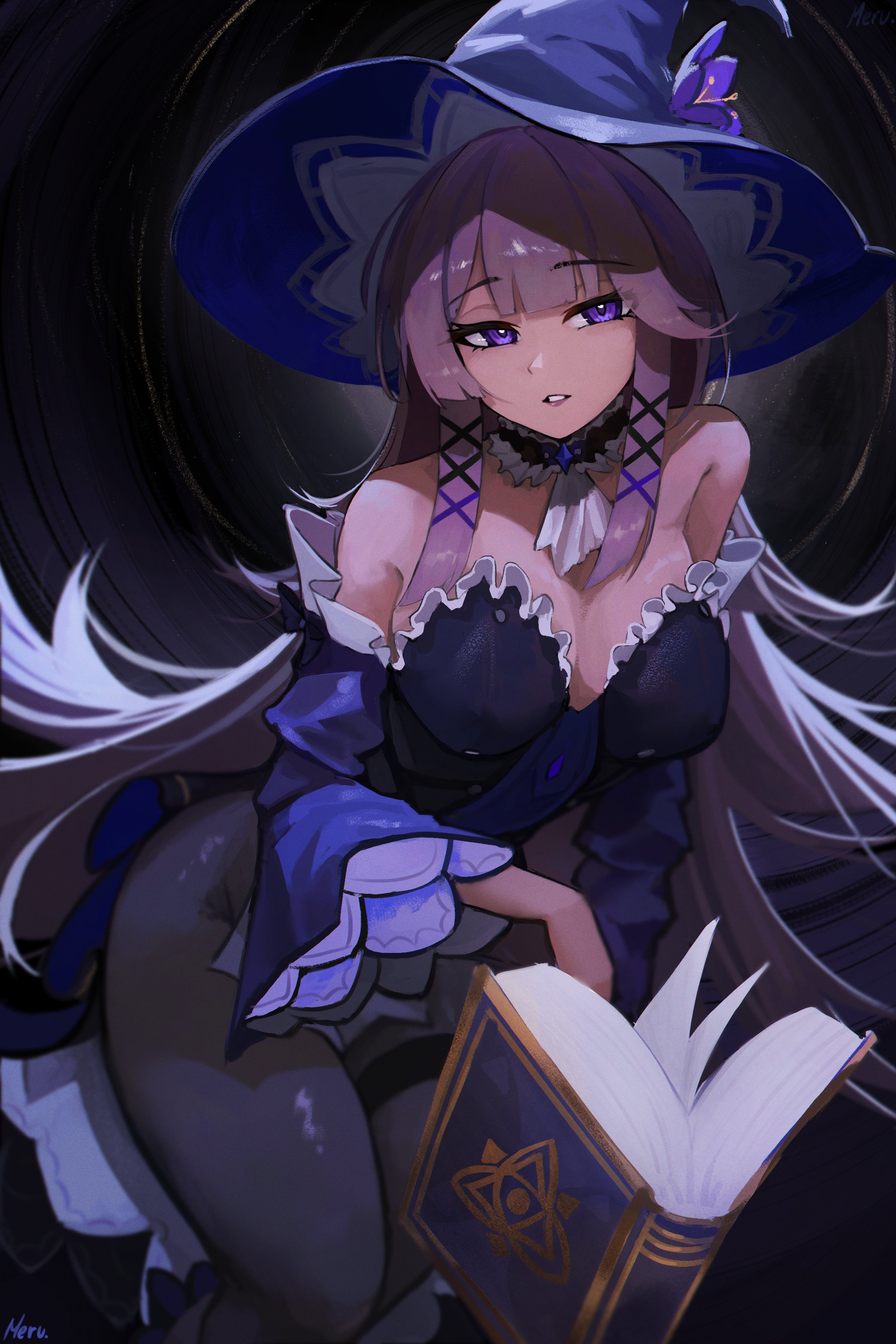 big breasts, breasts, female, herta (honkai: star rail), hips, honkai: star rail, m3rumeru, pantyhose, the herta (honkai: star rail), thick thighs, thighhighs, wide hips