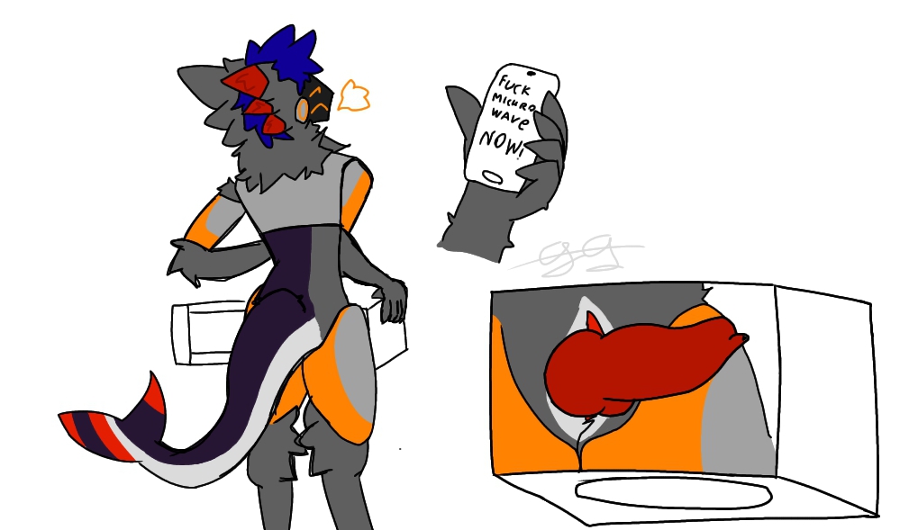 anthro appliance henrytheprotogay kitchen_appliance machine male microwave_oven protogen solo