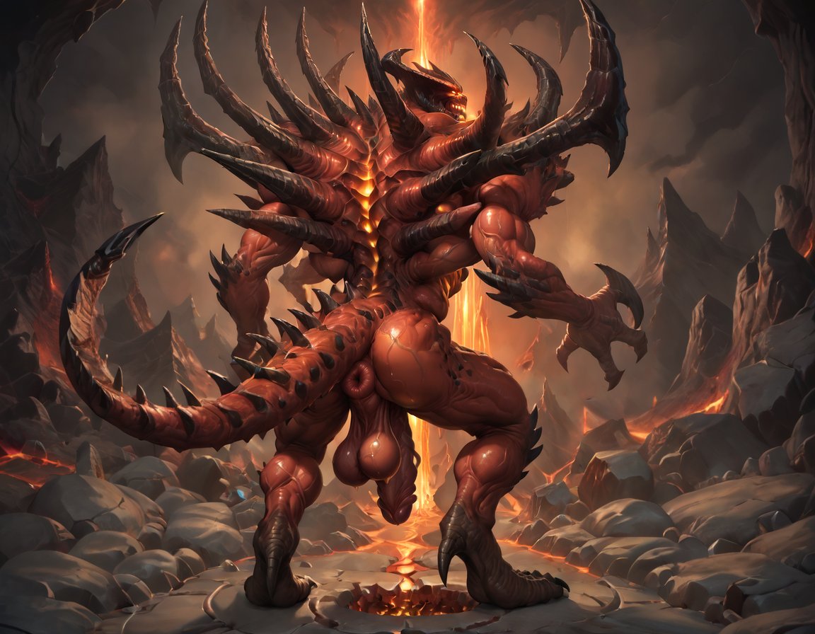 1boy abs ai_generated anus ass ass_focus back back_muscles balls bara big_ass big_balls big_muscles big_nipples big_pecs big_penis booster_rex daddy demon demon_humanoid diablo diablo_(character) dilf erect_nipples erection gay gigantic_penis hair horn horned_humanoid huge_balls huge_cock huge_muscles huge_pecs humanoid hunk male male_only masturbation muscular muscular_humanoid muscular_male navel nipples nude pecs penis pubic_hair red_body solo