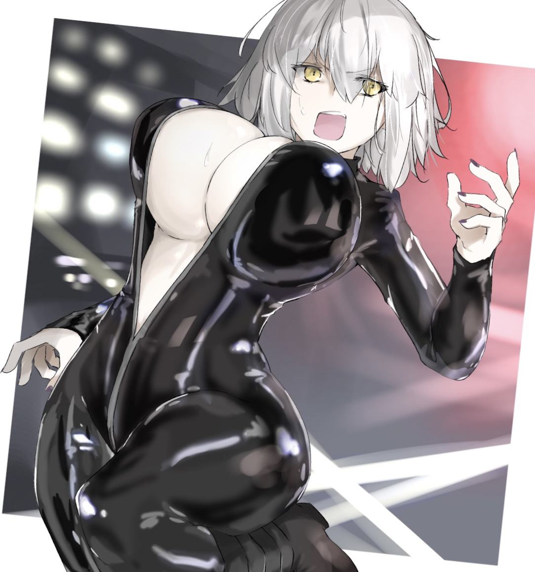 1girls, 2022, alluring, big breasts, bodysuit, breasts, bursting breasts, curvaceous, curvaceous body, curvaceous female, curvaceous figure, curvaceous hips, curvy, curvy body, curvy female, curvy figure, curvy hips, enticing, fate (series), fate/grand order, female, hips, hourglass figure, huge breasts, jeanne alter, jeanne d'arc (fate), large breasts, light skin, light-skinned female, massive breasts, nail polish, open bodysuit, open clothes, open mouth, purple nail polish, ri o ne su, seducing, seductive, seductive look, shiny, shiny clothes, short hair, shy, shy expression, skin tight, teasing, temptation, tempting, thick, thick breasts, thick hips, thick thighs, tight clothes, tight clothing, unzipped, unzipped bodysuit, voluptuous, voluptuous female, waist, white hair, wide hips, yellow eyes