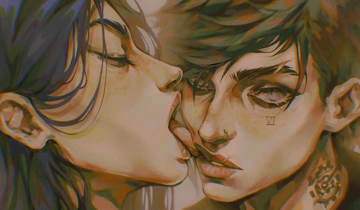 2d, 2girls, arcane, arcane caitlyn, arcane vi, caitlyn kiramman, kissing, league of legends, licking, lilgev, riot games, vi, vi (league of legends), yuri