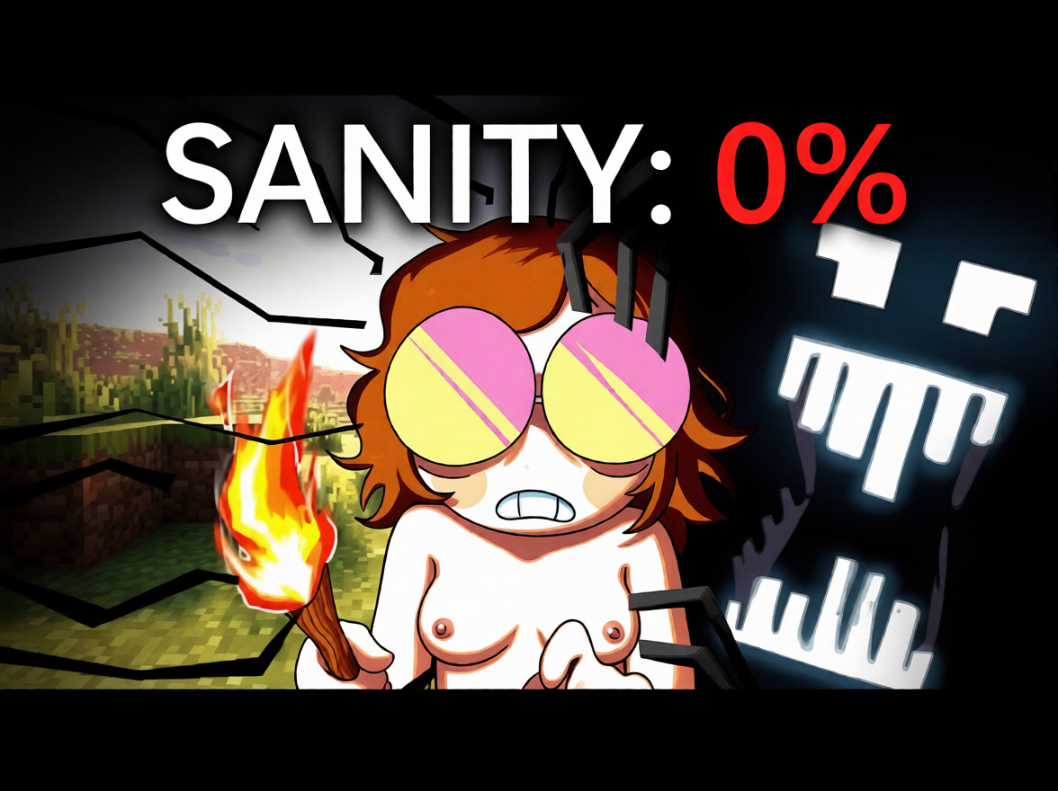 1girls, ai assisted, ai edit, breasts, brown hair, dark, edit, female, female only, glasses, hand on shoulder, horror, mcyt, medium breasts, minecraft, minecraft youtubers, monster, scared, squiddo (mcyt), text, twitch, twitch streamer, twitch.tv, twitter, twitter username, youtube, youtuber, youtubers