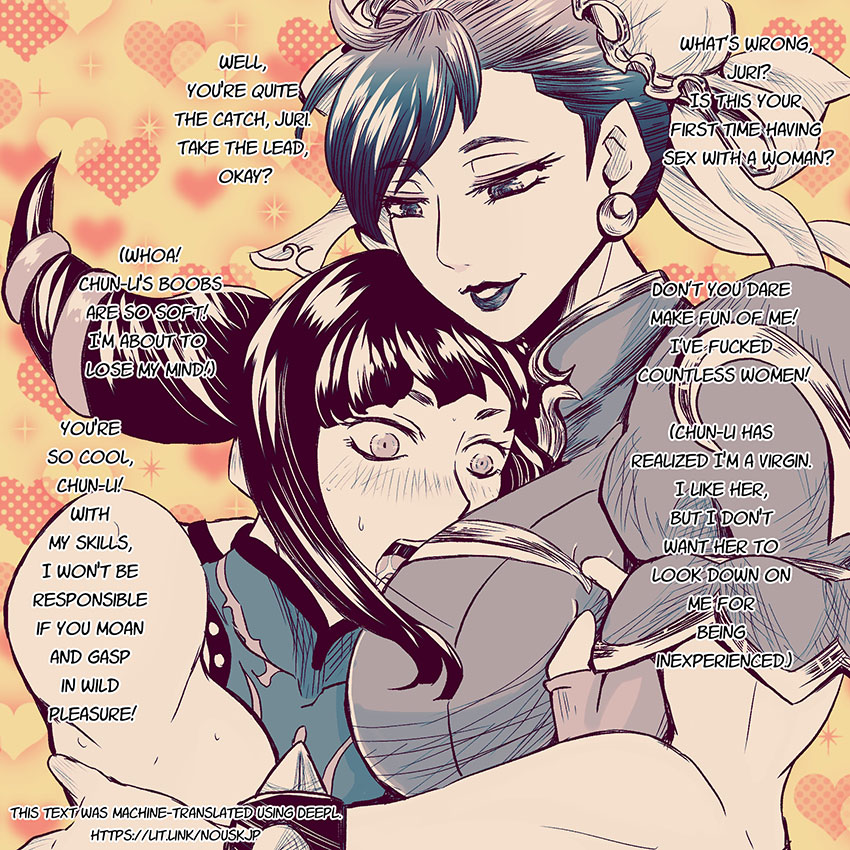 chun-li, juri han, muscular female, no, nousk, street fighter, street fighter iv, yuri