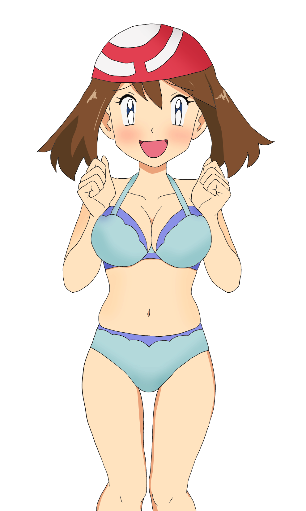 aurel_cham bikini cute fanart may_(pokemon) original_artwork pokemon